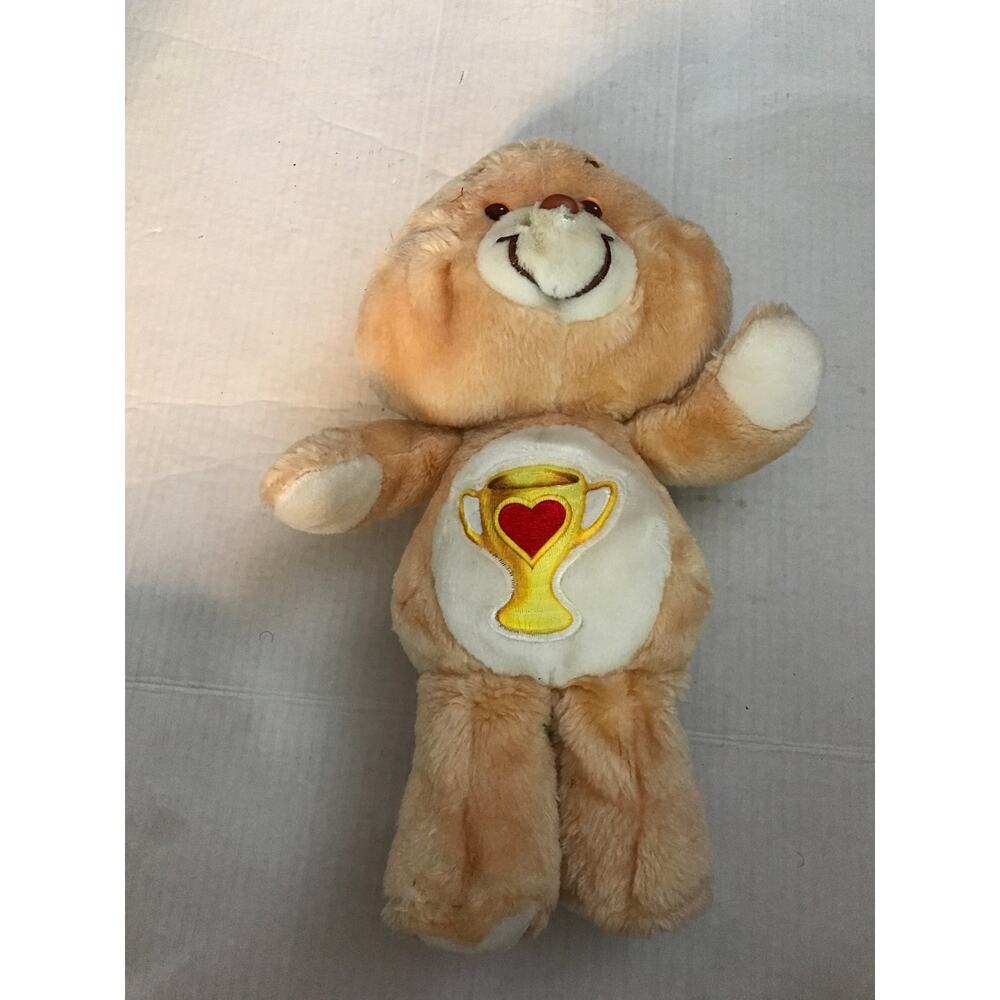 Care Bear Champ Trophy 1985 Vintage Damaged Kidcore Plush Stuffed Animals Toys